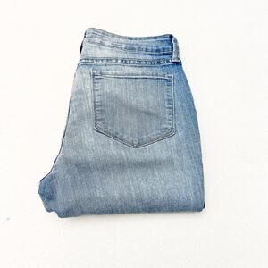 NYDJ Super Skinny Ankle Zipper Motorcycle Style Denim Jeans Size 10